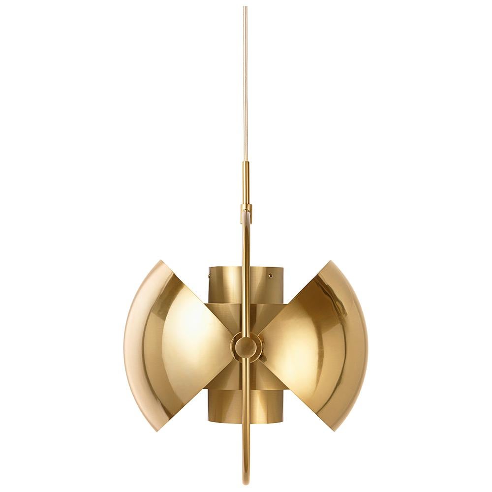 Danese Louis Weisdorf Ciondolo Multi-Lite Ottone Lucido Ø32 cm per Gubi in vendita