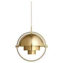 Louis Weisdorf Multi-Lite Pendelleuchte Glanzmessing Ø32 cm für GUBI