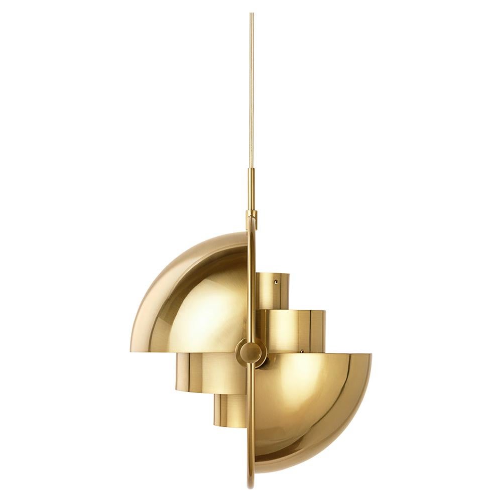 Mid-Century Modern Louis Weisdorf Multi-Lite Pendant Shiny Brass for Ø22.5 cm GUBI For Sale
