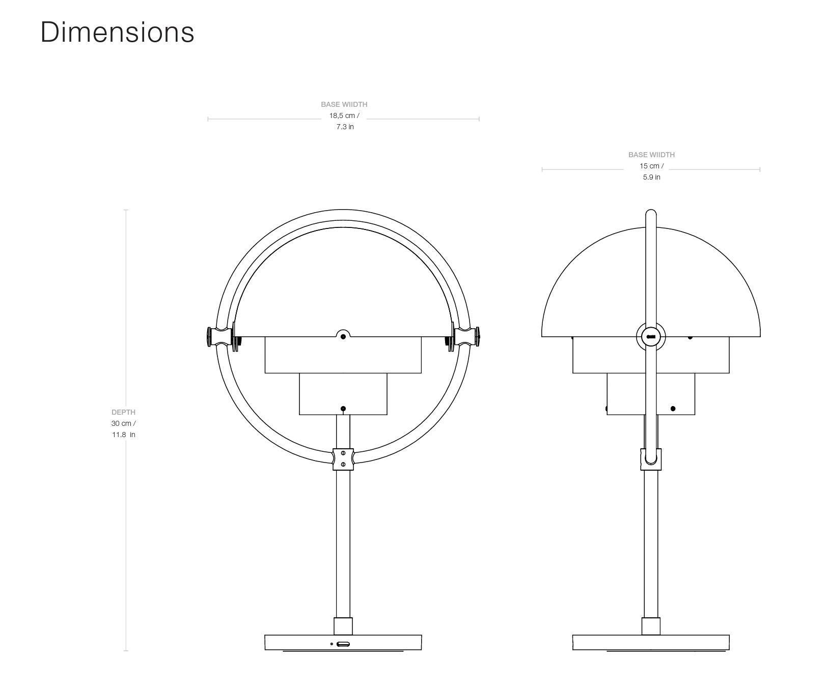 Lampe de table portable 'Multi-Lite' de Louis Weisdorf en noir et laiton pour Gubi en vente 1