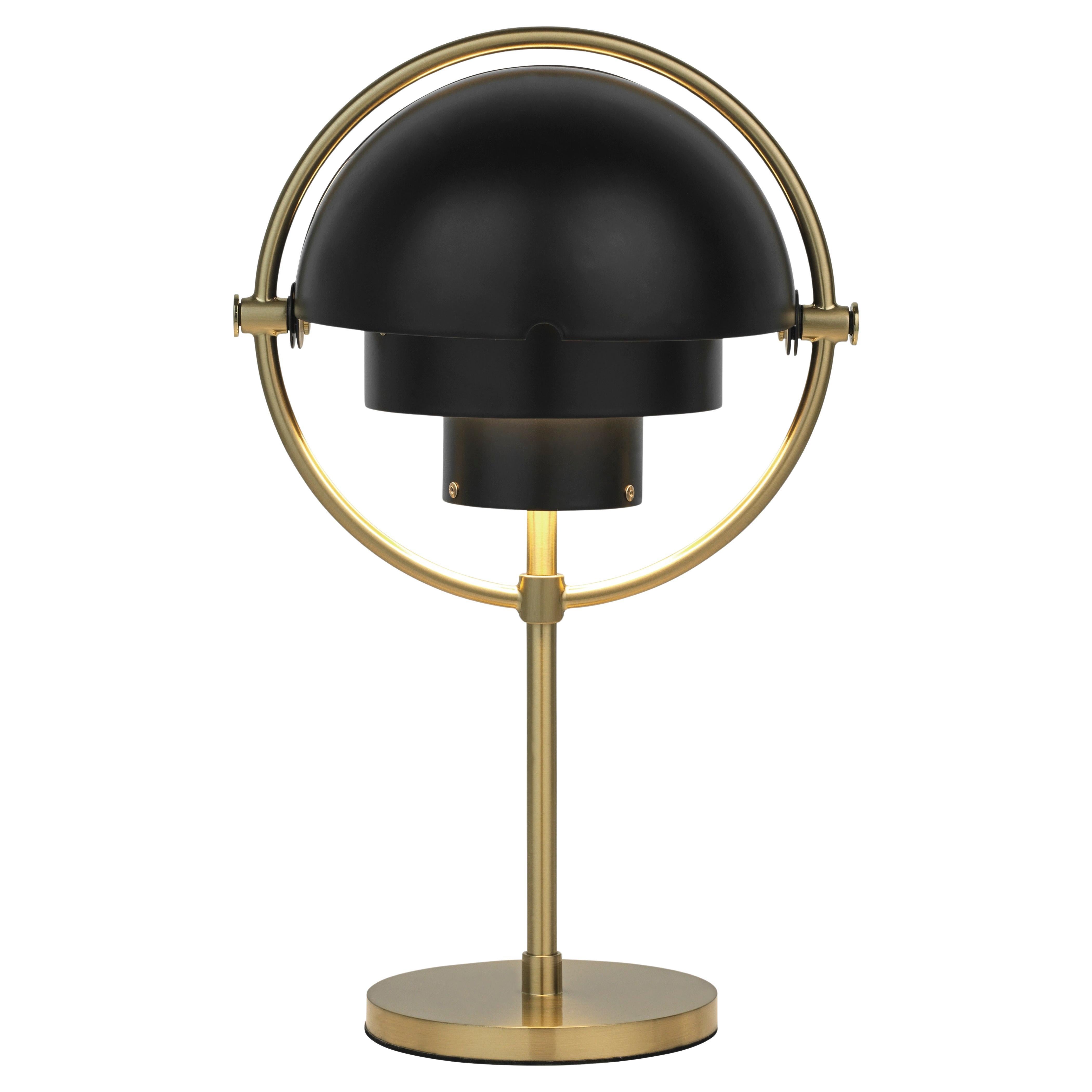 Louis Weisdorf 'Multi-Lite' Portable Table Lamp in Black and Brass for GUBI