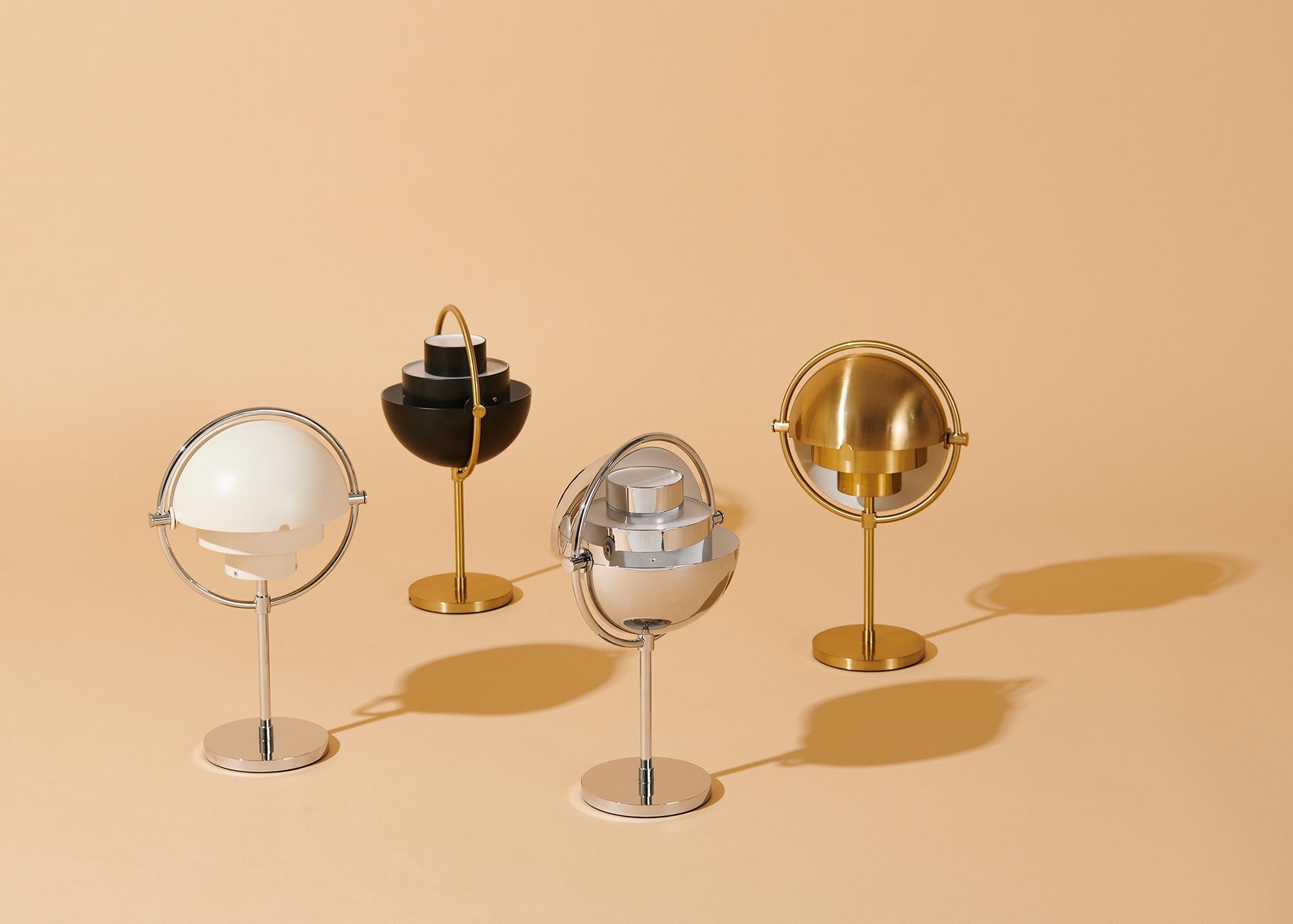 Metal Louis Weisdorf 'Multi-Lite' Portable Table Lamp in Brass For Sale