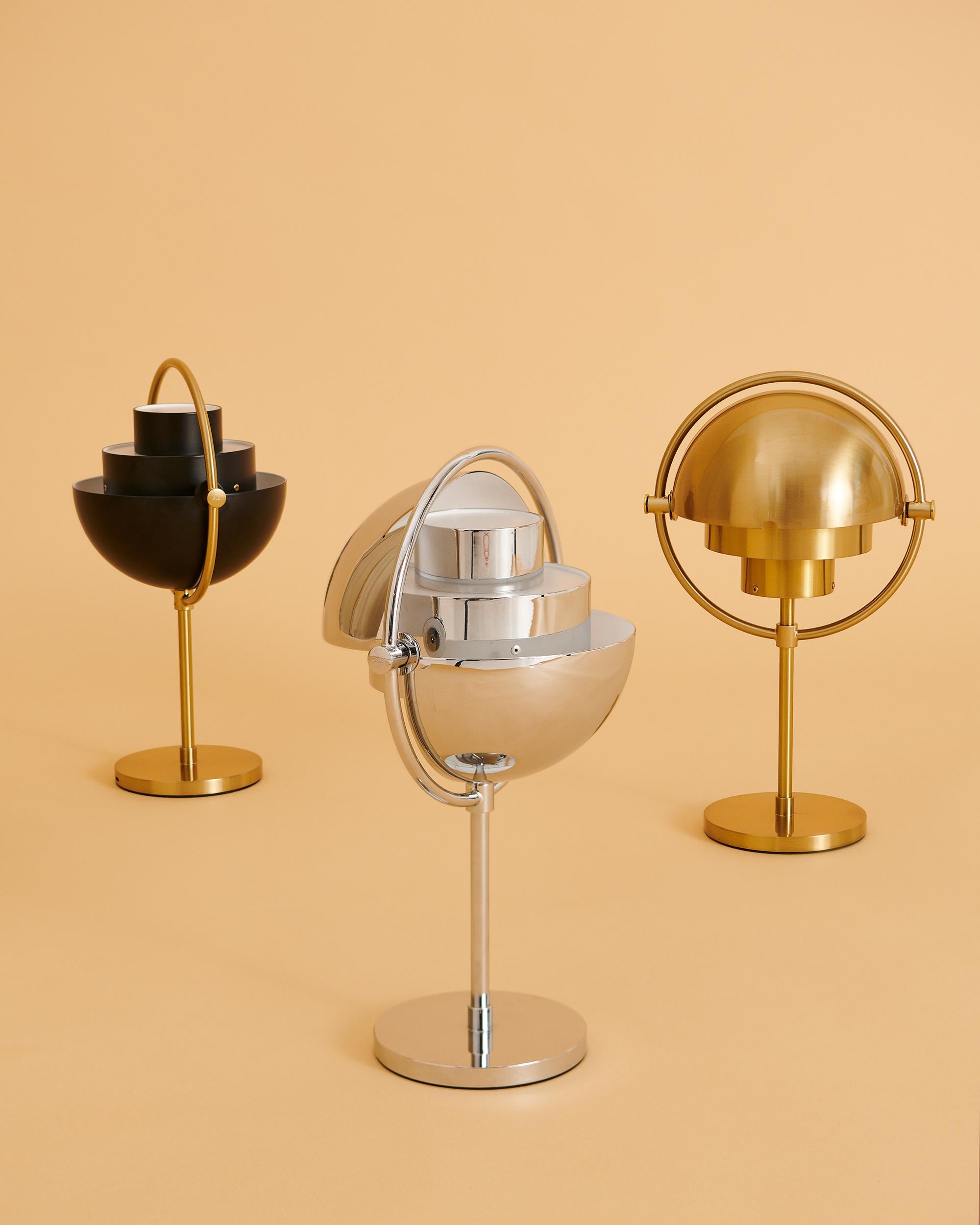 Louis Weisdorf 'Multi-Lite' Portable Table Lamp in Chrome for GUBI For Sale 5