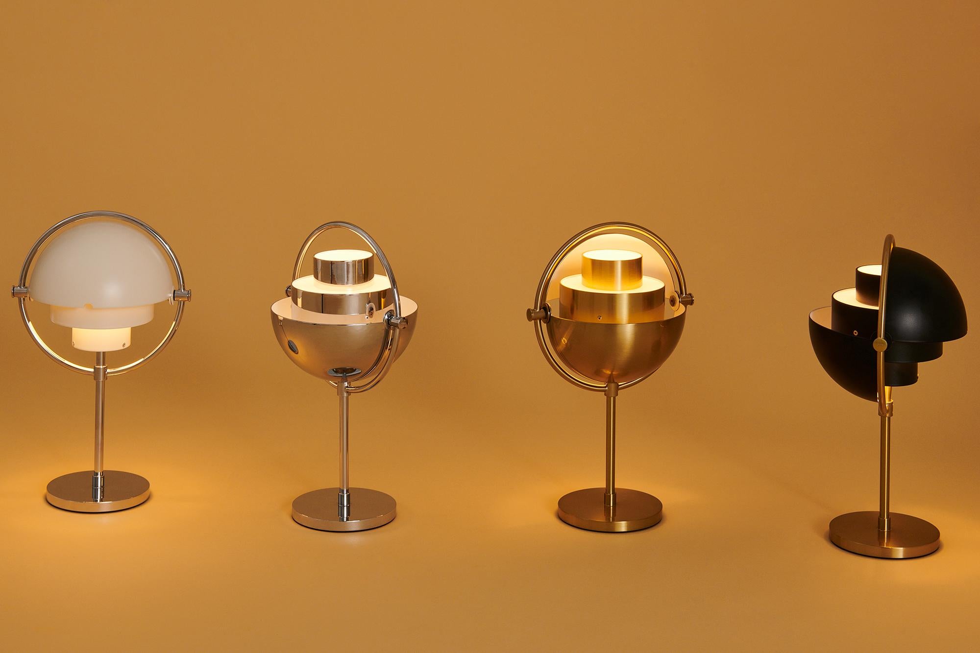 Louis Weisdorf 'Multi-Lite' Portable Table Lamp in Chrome for GUBI For Sale 7