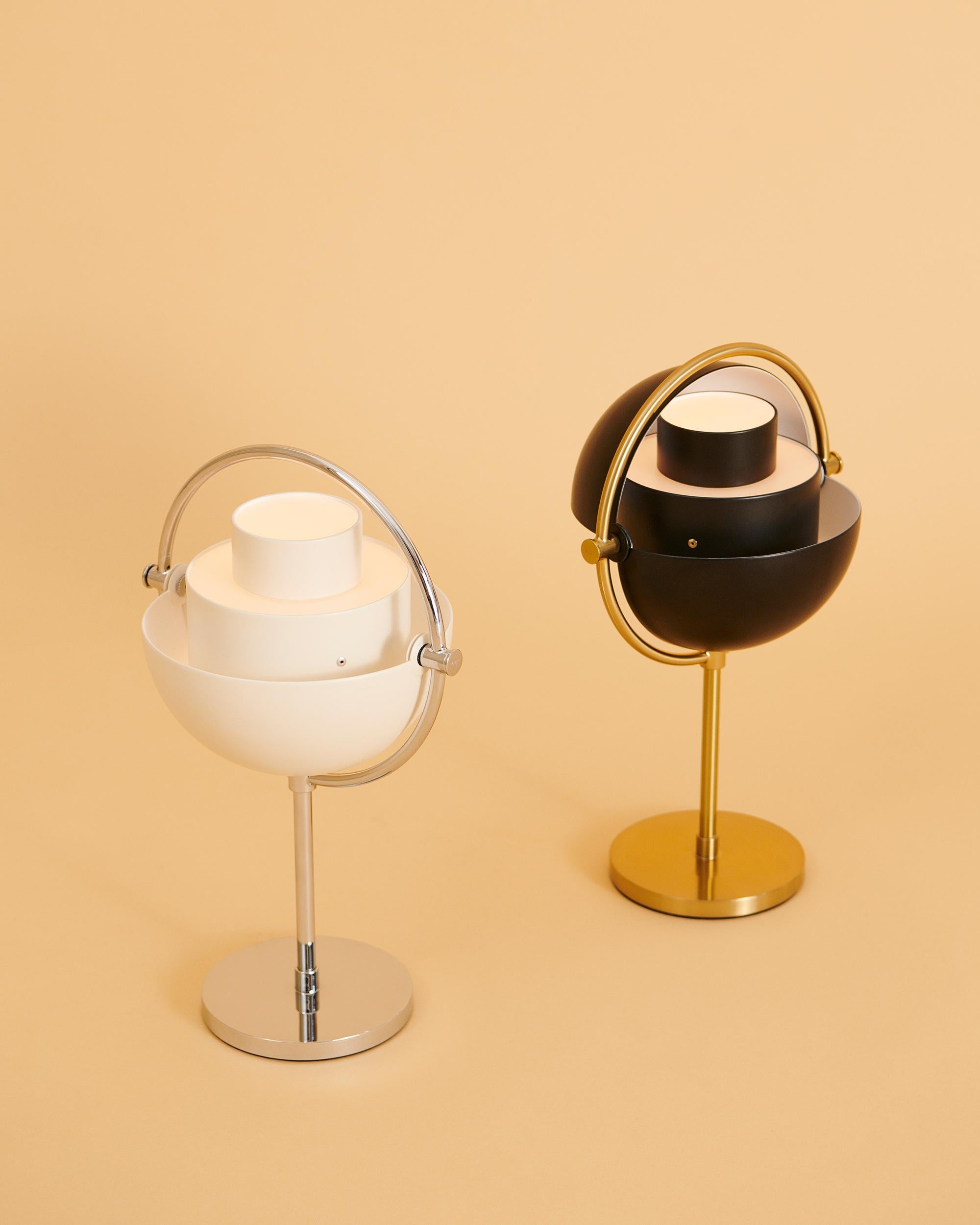 Louis Weisdorf 'Multi-Lite' Portable Table Lamp in Chrome for GUBI For Sale 8