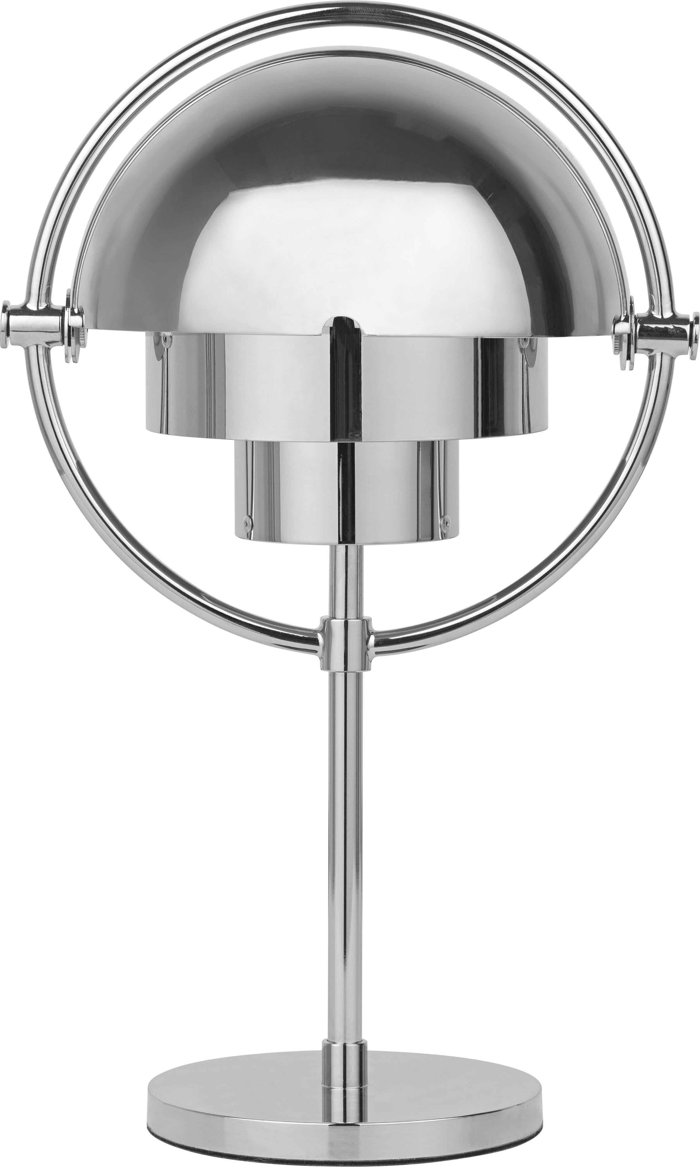 Louis Weisdorf 'Multi-Lite' Portable Table Lamp in Chrome for GUBI 

Designed in 1972 by Weisdorf, this new portable version of Weisdorf's iconic design was created by GUBI of Denmark, who meticulously reproduce his work with scrupulous attention to