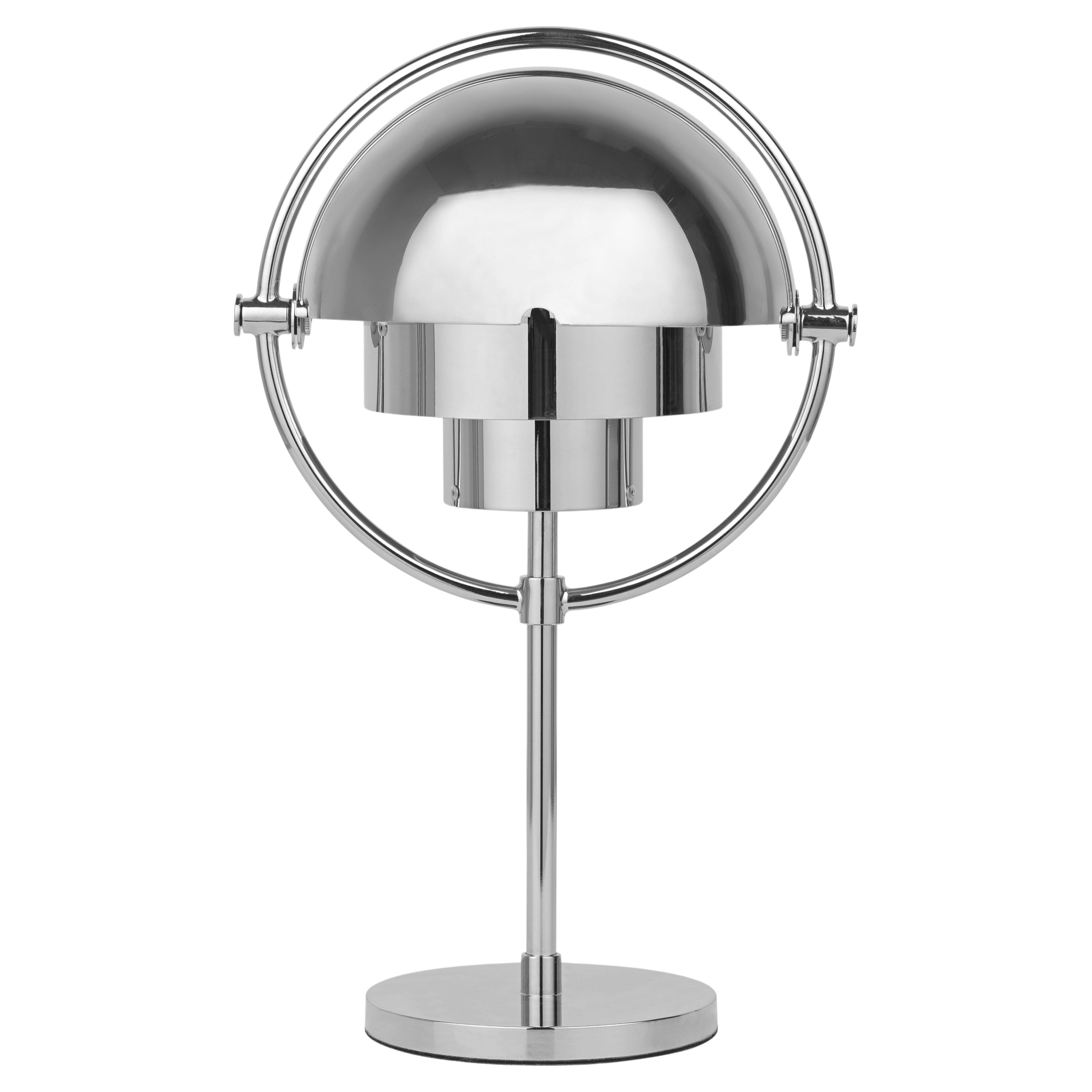 Louis Weisdorf 'Multi-Lite' Portable Table Lamp in Chrome For Sale