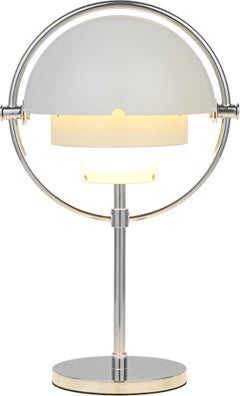 Louis Weisdorf 'Multi-Lite' Portable Table Lamp in White and Chrome for GUBI