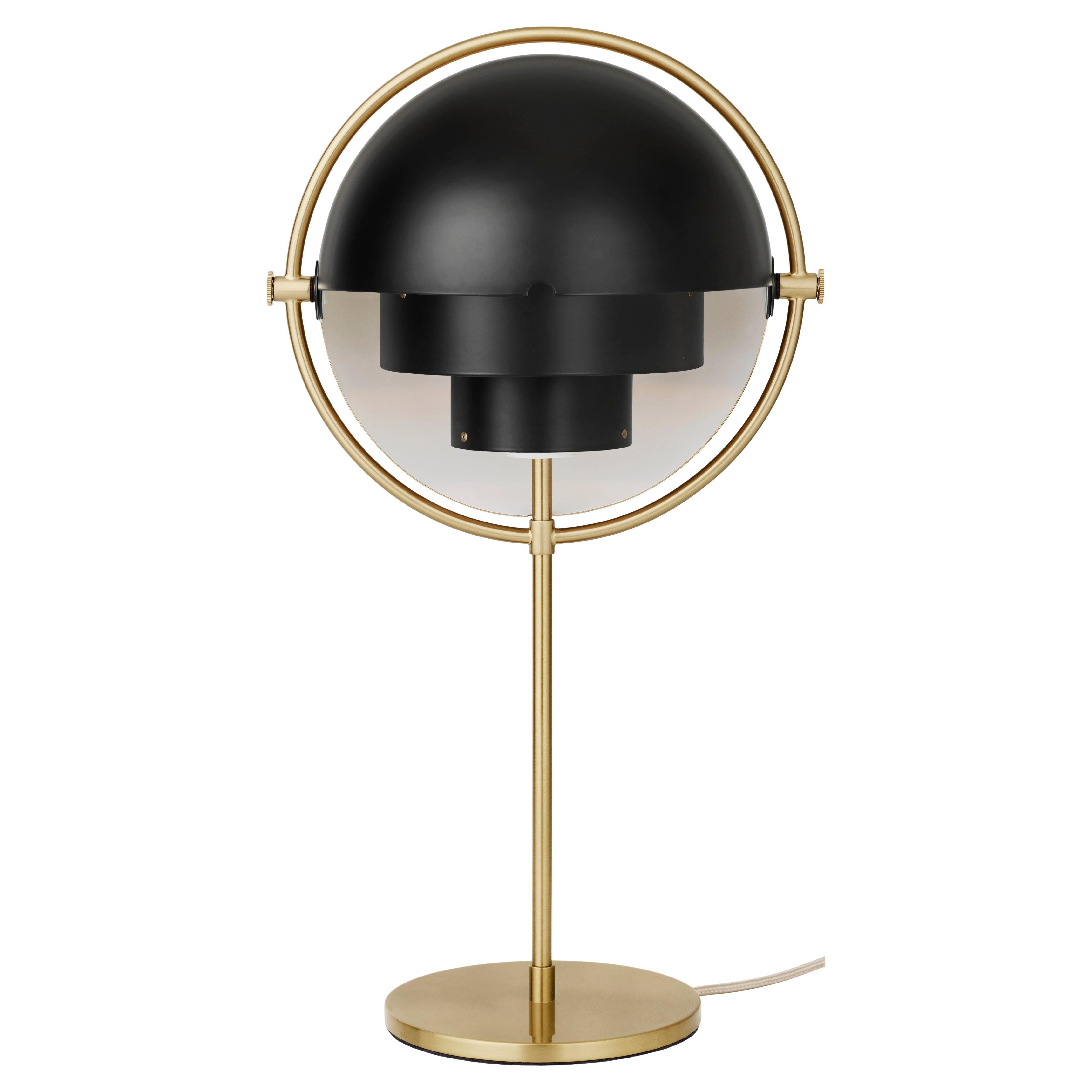 Louis Weisdorf Multi-Lite Table Lamp Brass Black Semi Matt for GUBI For Sale