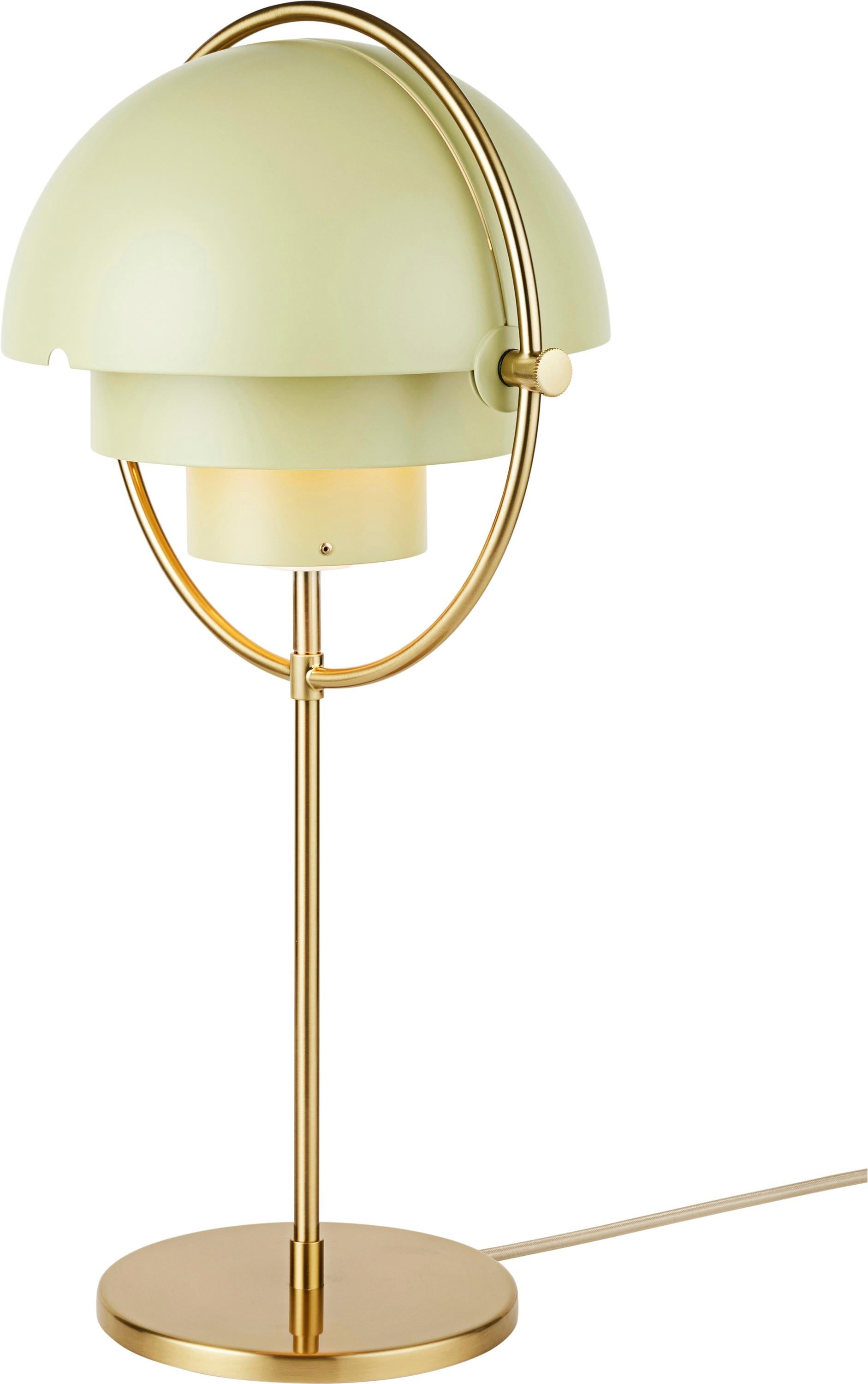 Mid-Century Modern Louis Weisdorf Multi-Lite Table Lamp Brass Desert Sage for GUBI For Sale