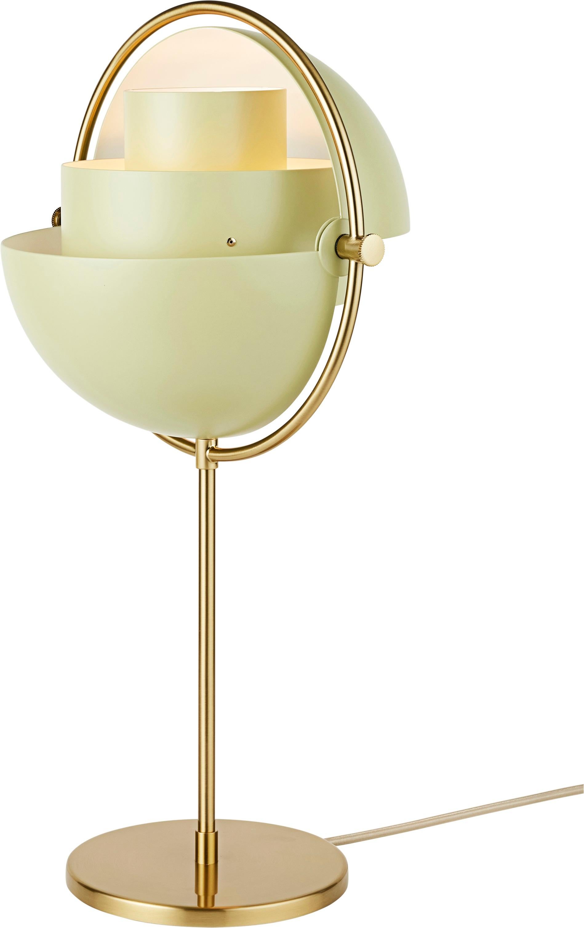 Danish Louis Weisdorf Multi-Lite Table Lamp Brass Desert Sage for GUBI For Sale
