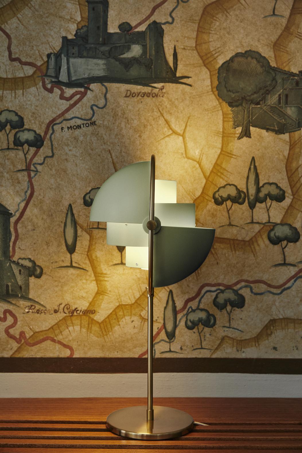 Louis Weisdorf Multi-Lite Table Lamp Brass Desert Sage for GUBI In New Condition For Sale In New York, NY