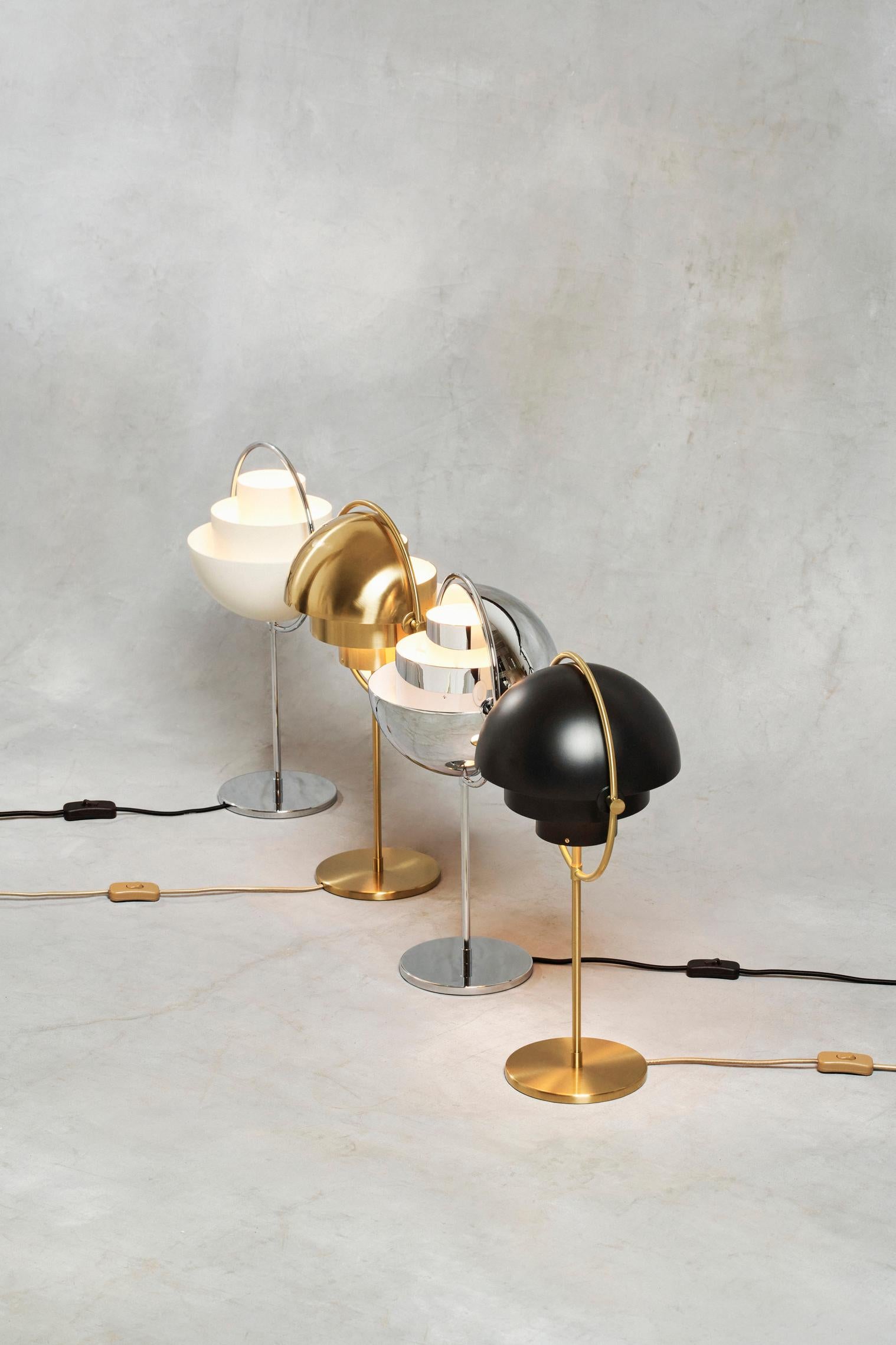 Danish Louis Weisdorf Multi-Lite Table Lamp Chrome for GUBI For Sale