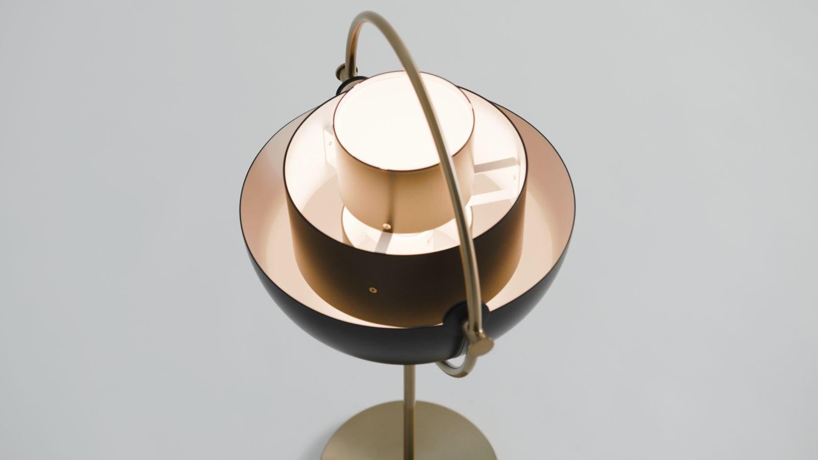Painted Louis Weisdorf 'Multi-Lite' Table Lamp in Black and Brass For Sale