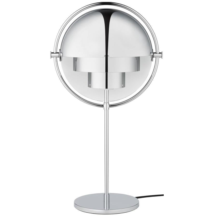 Mid-Century Modern Louis Weisdorf 'Multi-Lite' Table Lamp in White and Chrome For Sale