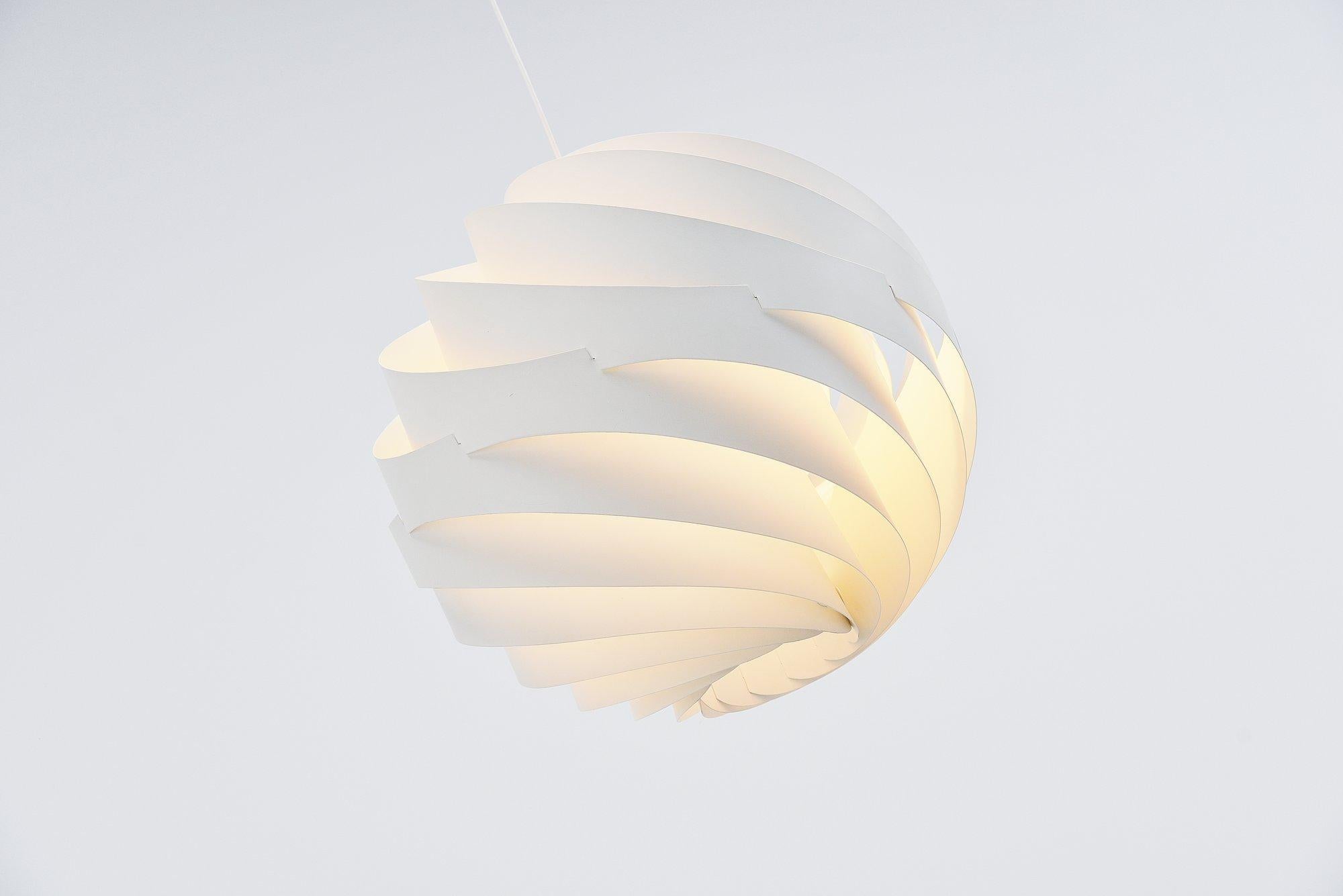 Danish Louis Weisdorf Turbo Pendant Lamp Lyfa, Denmark, 1965