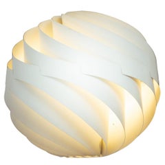 Space Age Danish design Louis Weisdorf Turbo white moon pendant light for Lyfa
