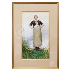 Louis Welden Hawkins '1849 and Died in 1910', Watercolor Drawing on Paper