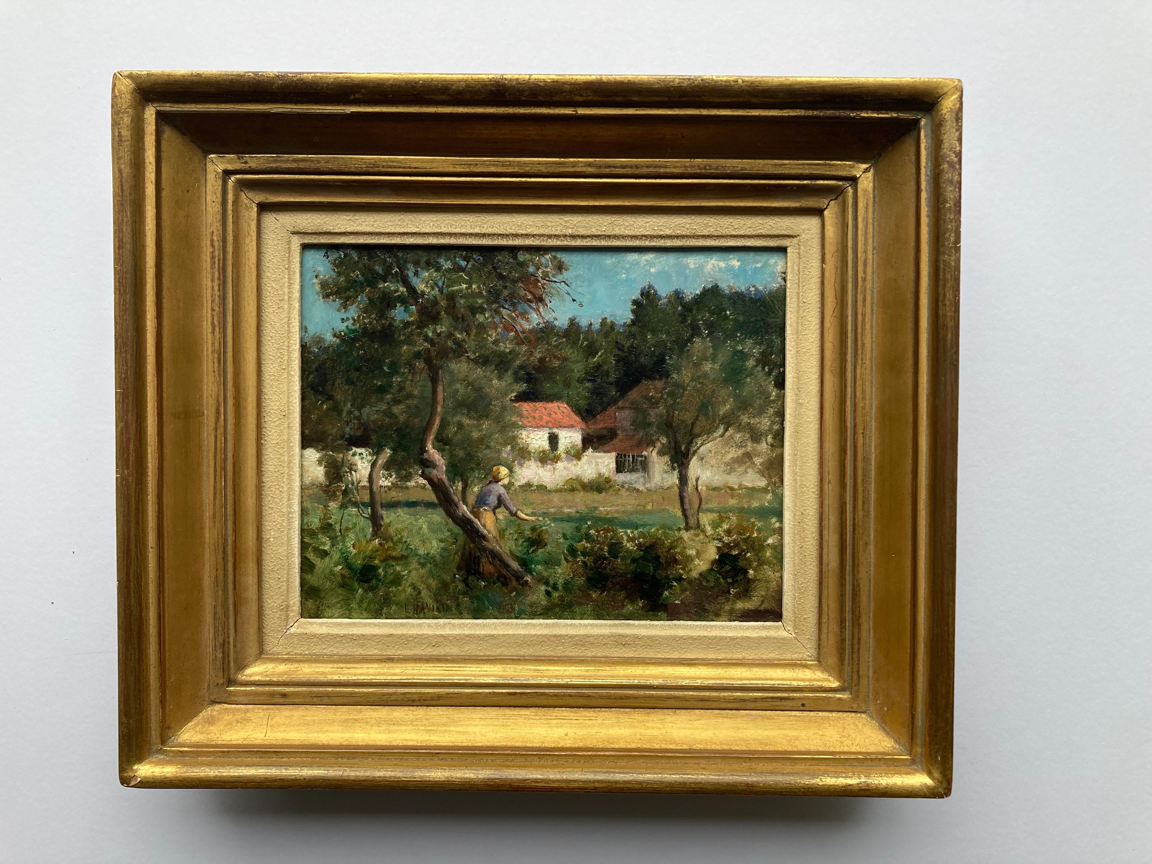 Louis Welden Hawkins, Impressionist scene, A farmstead in Northern France 9