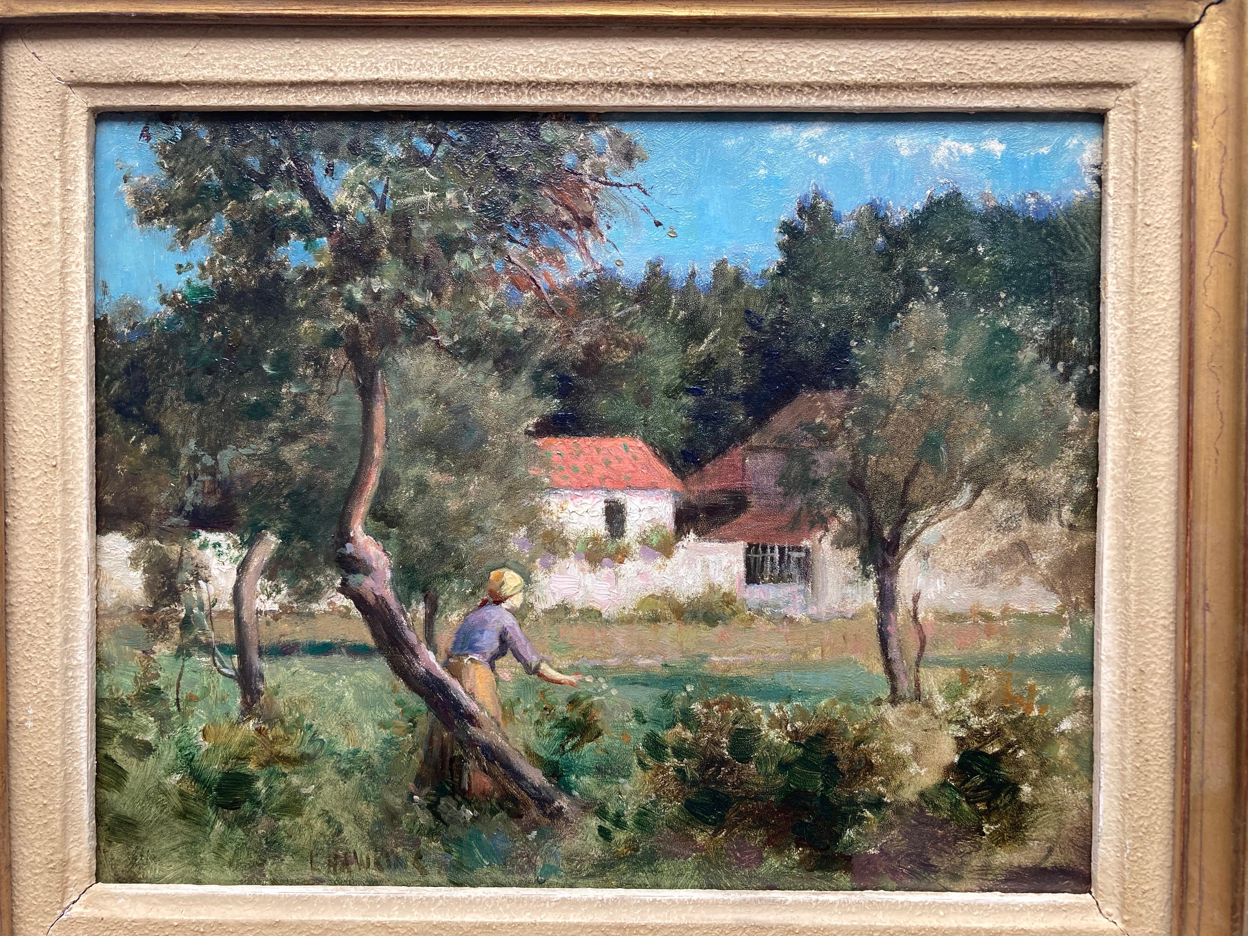Louis Welden Hawkins, Impressionist scene, A farmstead in Northern France 1