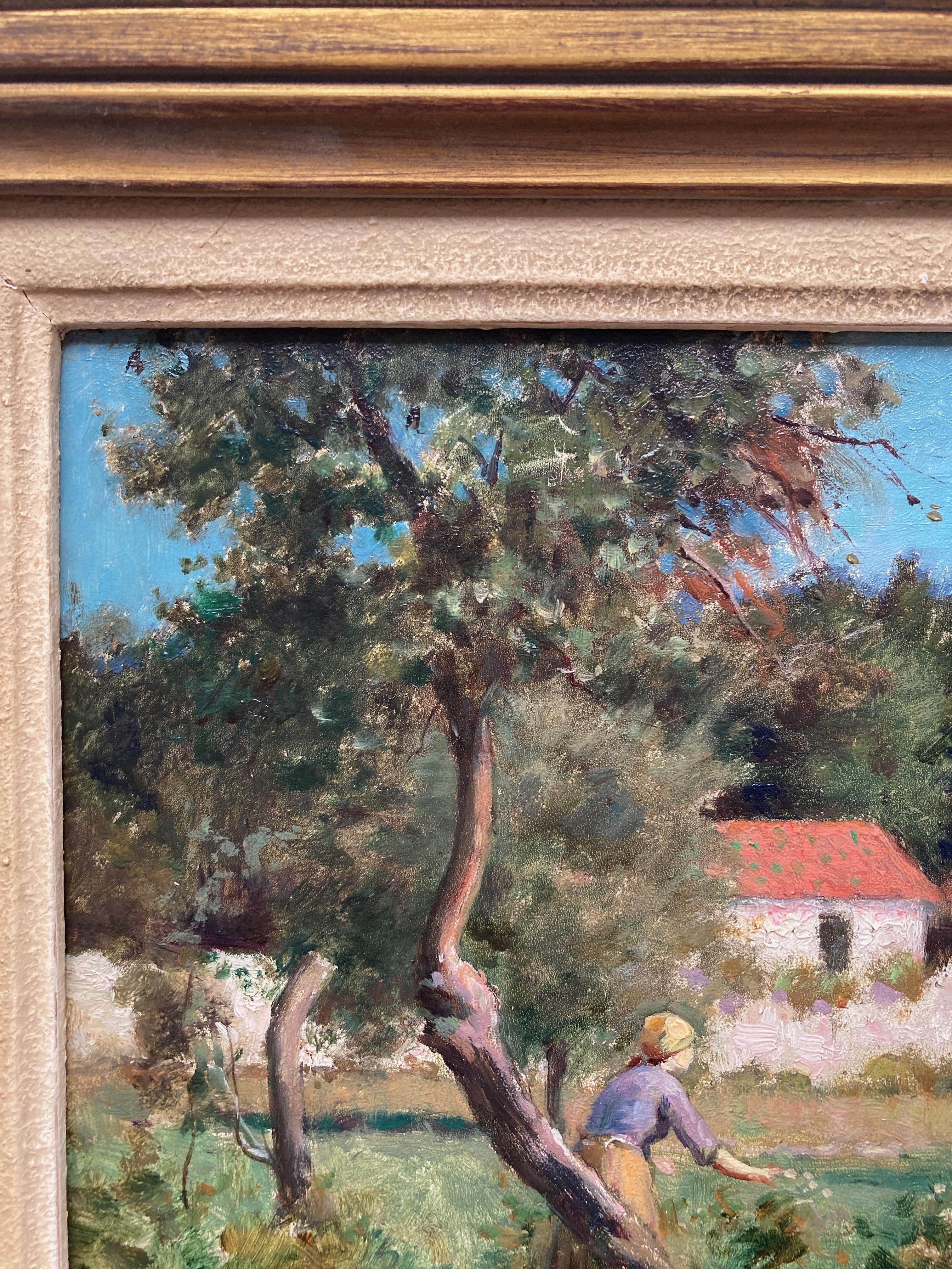 Louis Welden Hawkins, Impressionist scene, A farmstead in Northern France 4