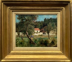 Louis Welden Hawkins, Impressionist scene, A farmstead in Northern France