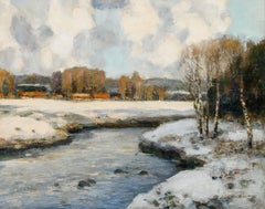 Louis Willem van Soest (1867-1948) - Framed Mid 20th Century Oil, White Fields