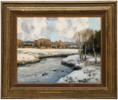 Louis Willem van Soest (1867-1948) - Framed Mid 20th Century Oil, White Fields