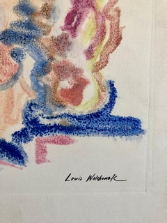 Abstract Expressionist Oil Painting Modern Pastel Monoprint WPA Jewish Artist