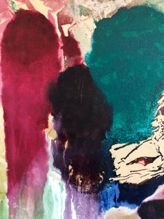 Early Abstract Expressionist Oil Painting  Monoprint WPA Jewish Artist