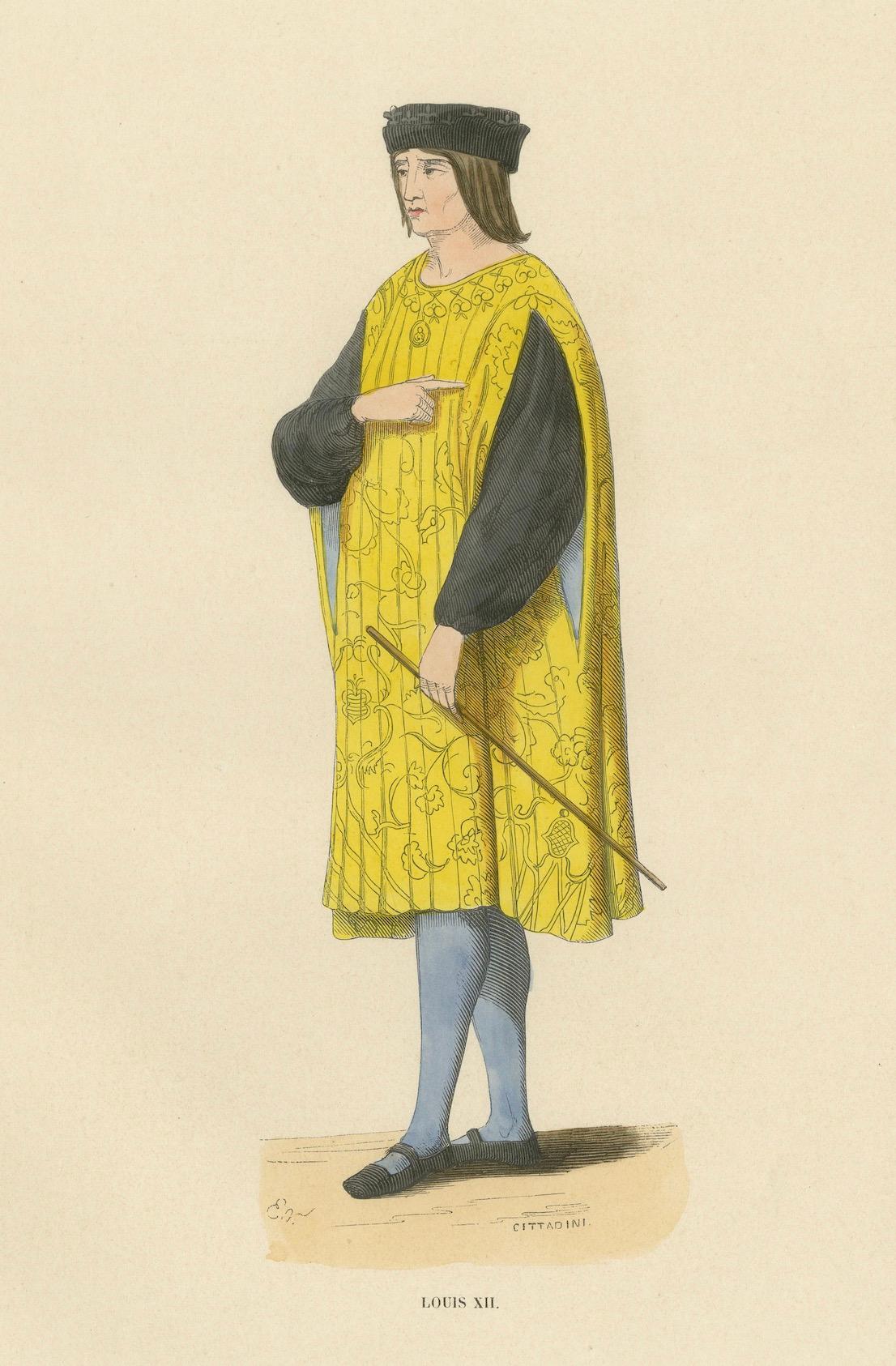 Papier Louis XII : Le roi prudent en tenue royale, 1847 en vente