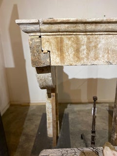 Louis XIII Antique Limestone Mantel, circa 1680