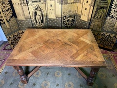 Table de ferme Louis XIII en Wood massif avec rallonges, 20e siècle