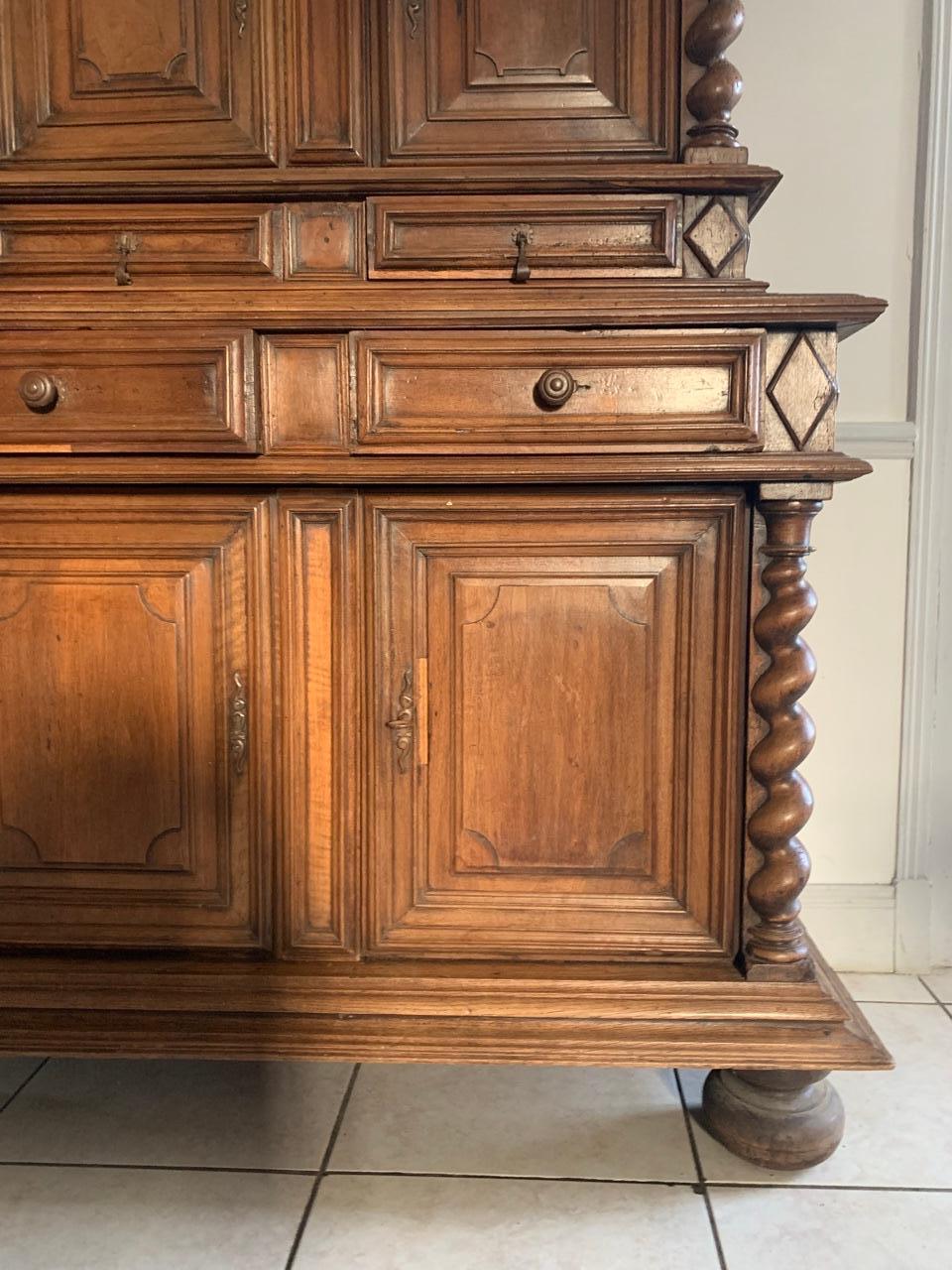 Wood Louis XIII French Cabinet 17th Century For Sale