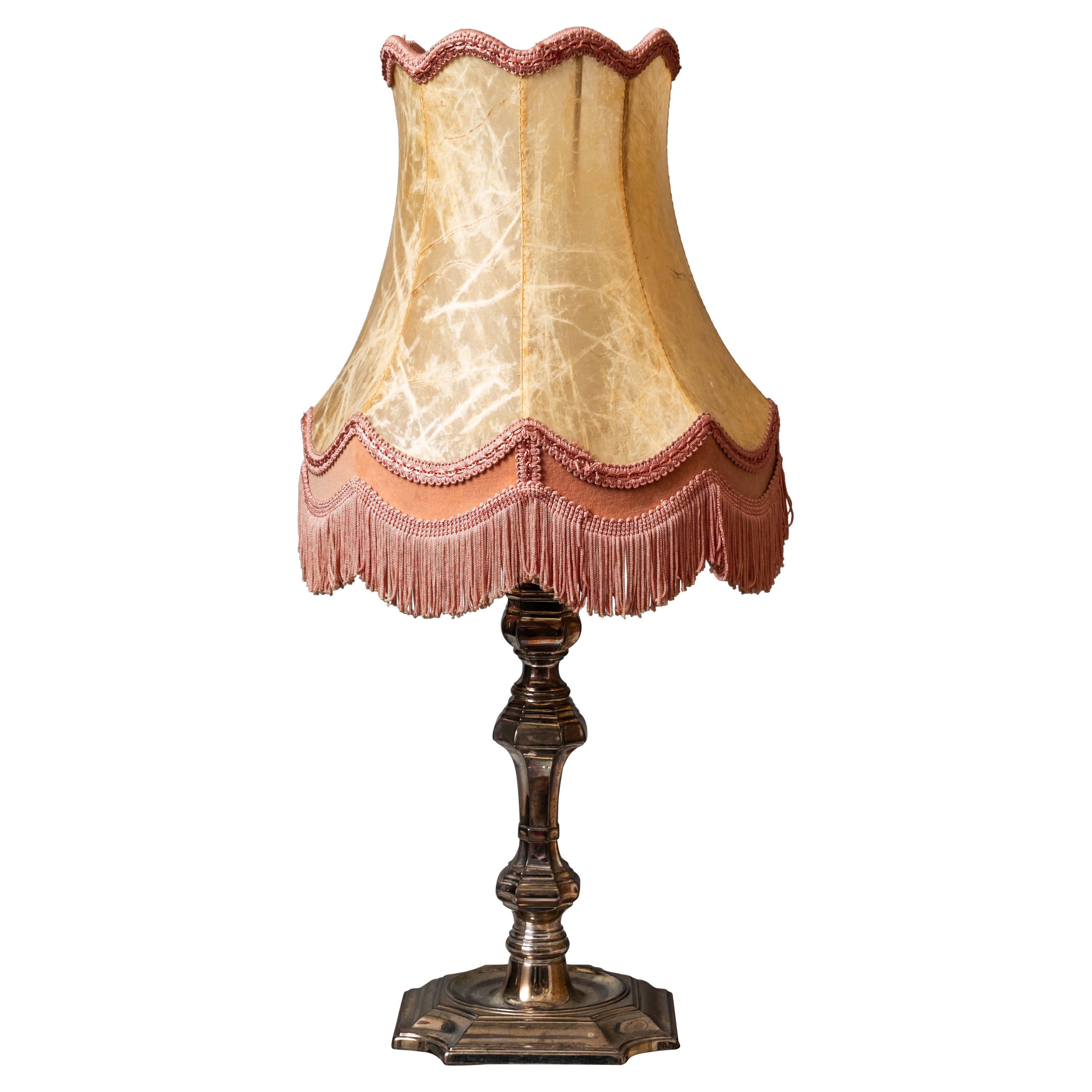 Louis XIII lamp with bladder shade For Sale