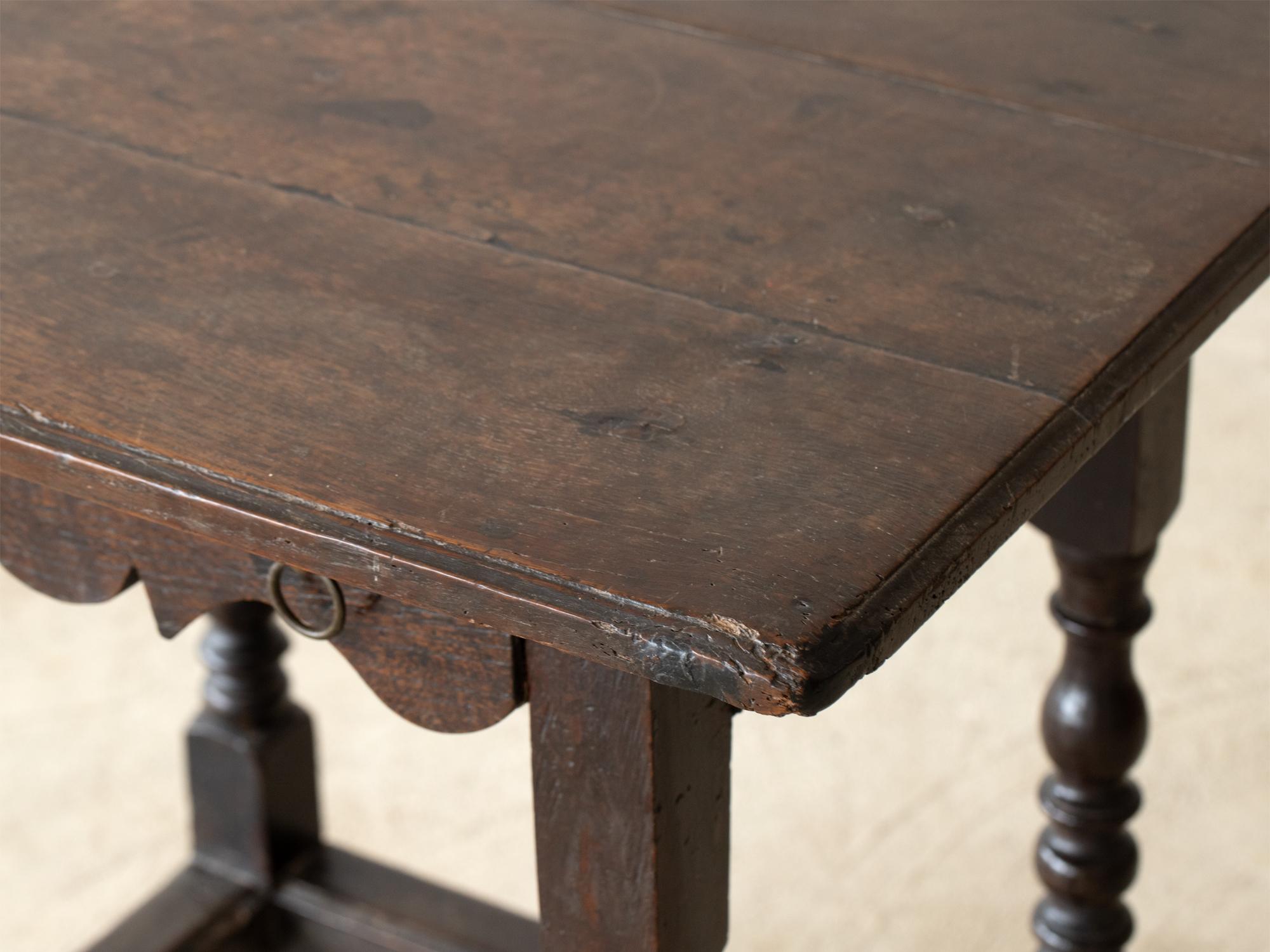 18th Century and Earlier Louis XIII Oak Side Table