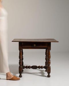 Louis XIII Oak Side Table, Rustic Patina, France, Circa 1800