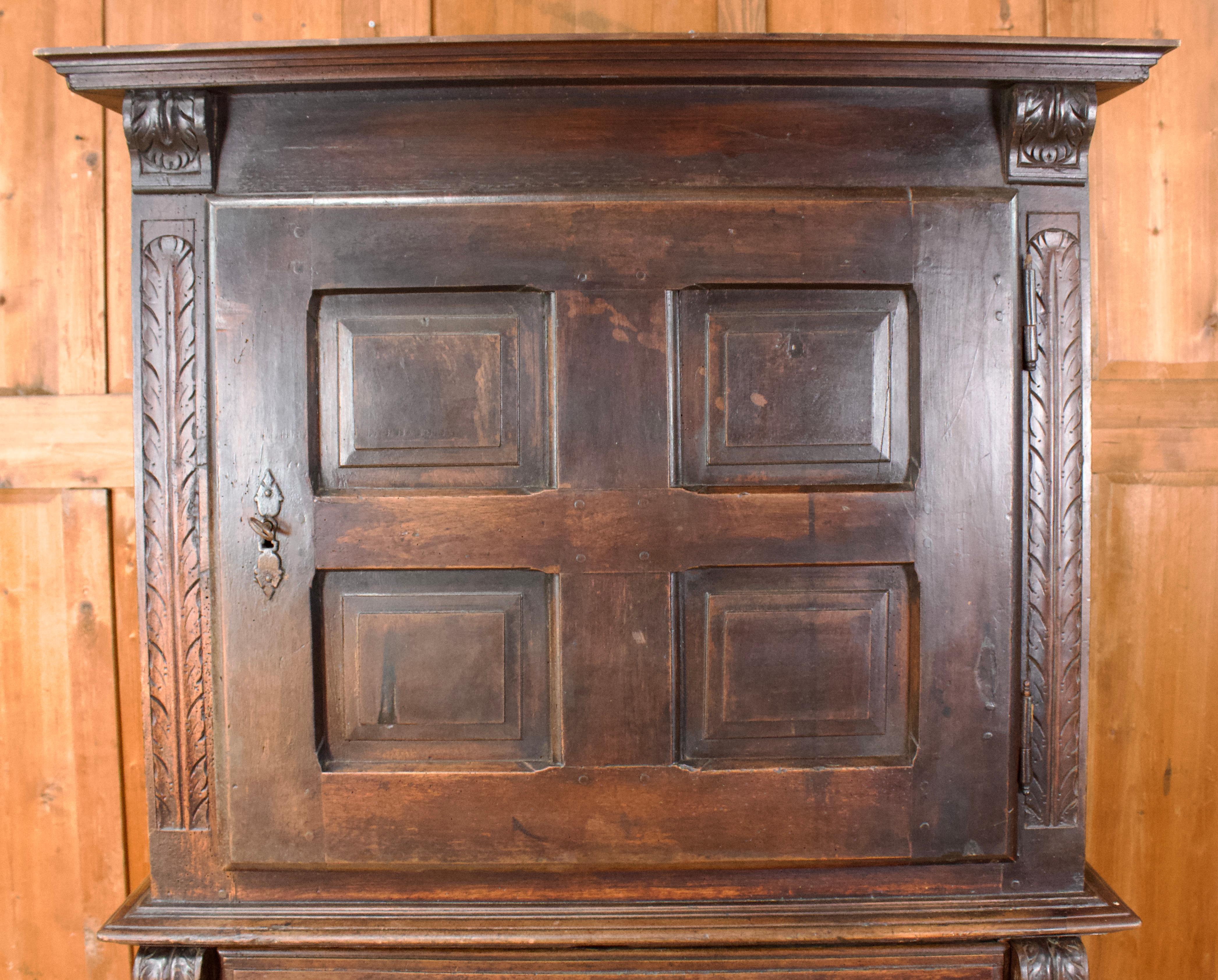 Wood French Cabinet, Wardrobe, Hosiery -  Louis XIII Period - 17th - France