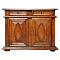 Commode d'appoint Louis XIII avec deux tiroirs