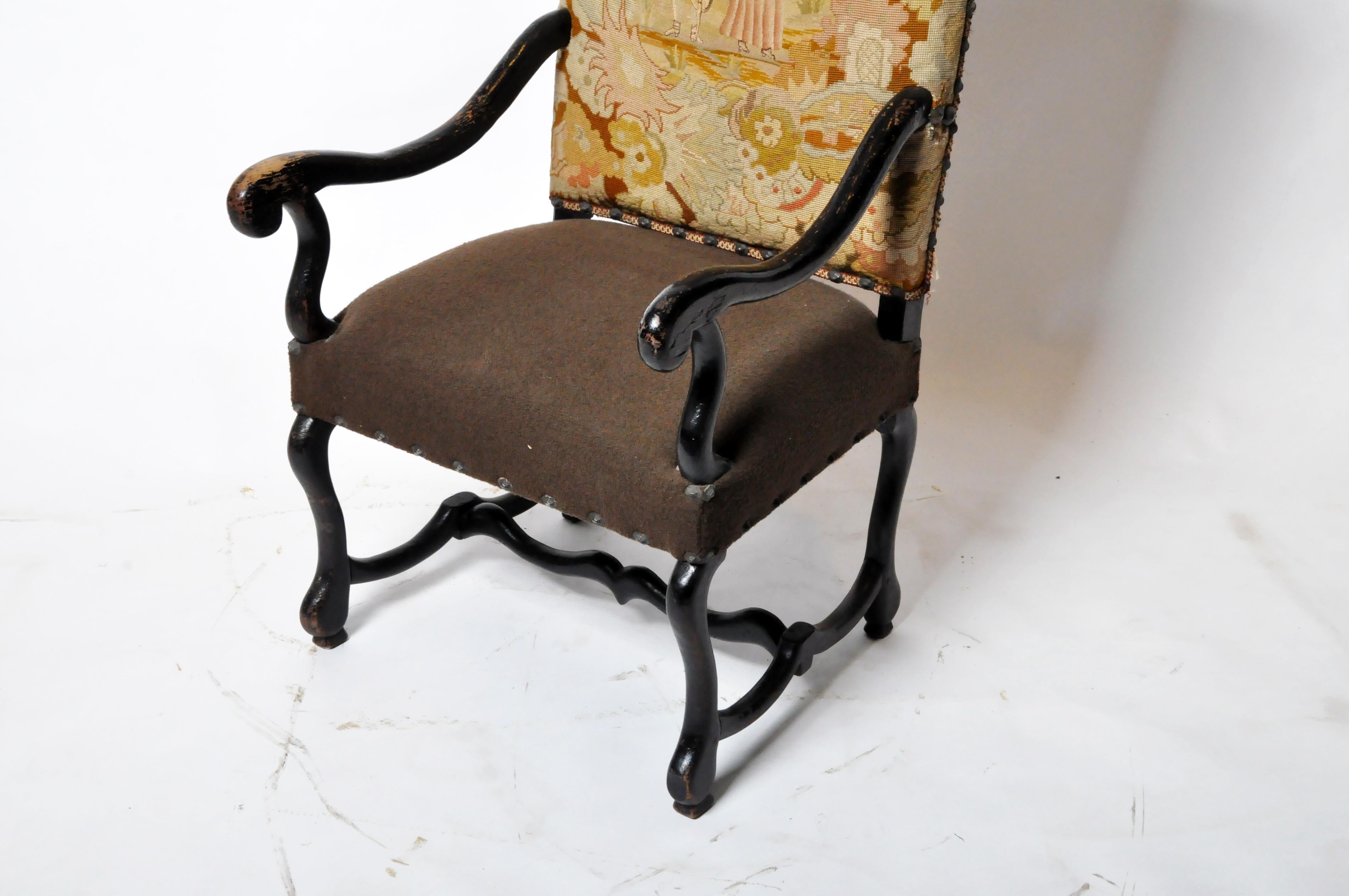 Louis XIII Style Arm Chair For Sale 9