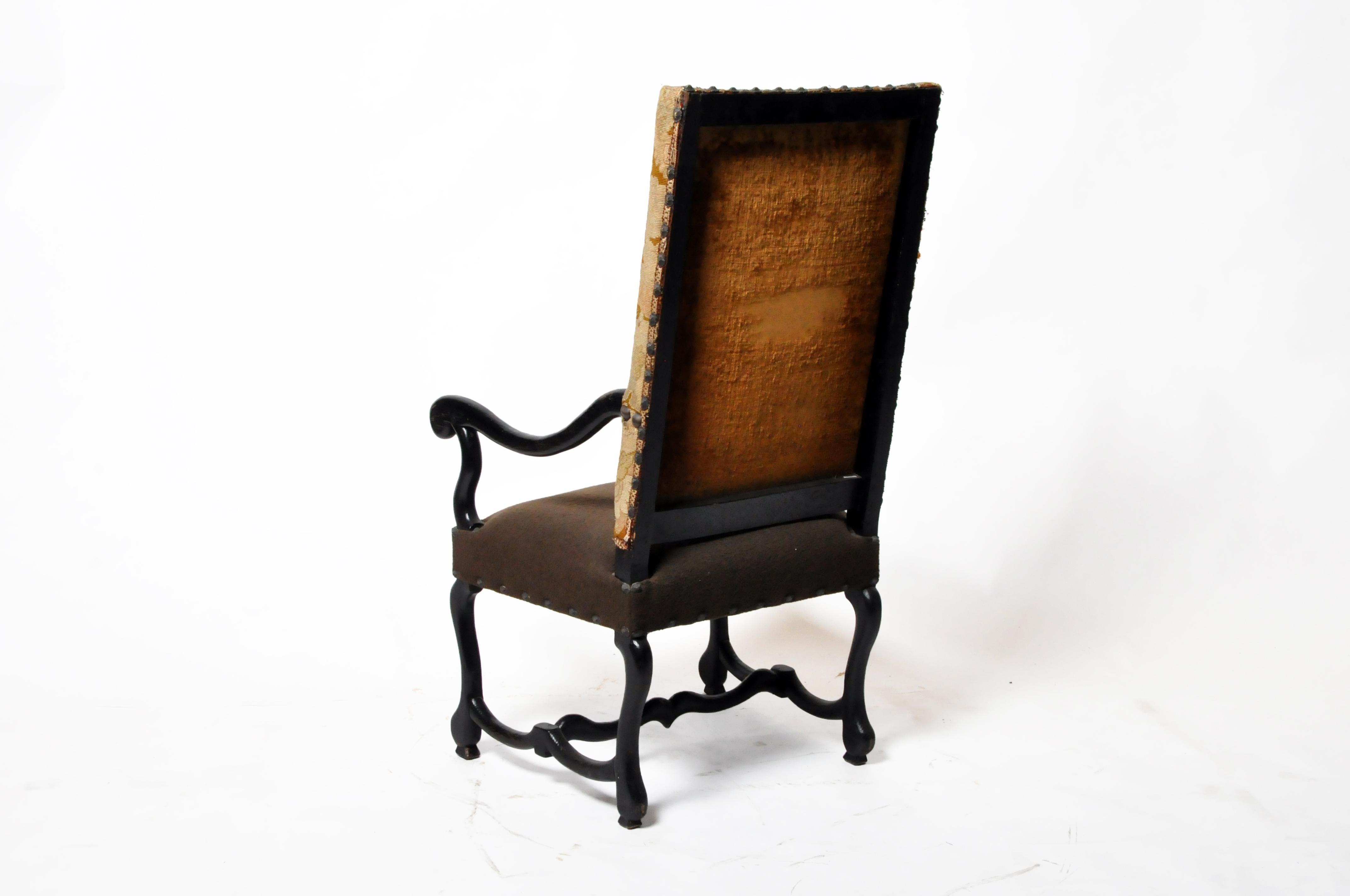 French Louis XIII Style Arm Chair For Sale