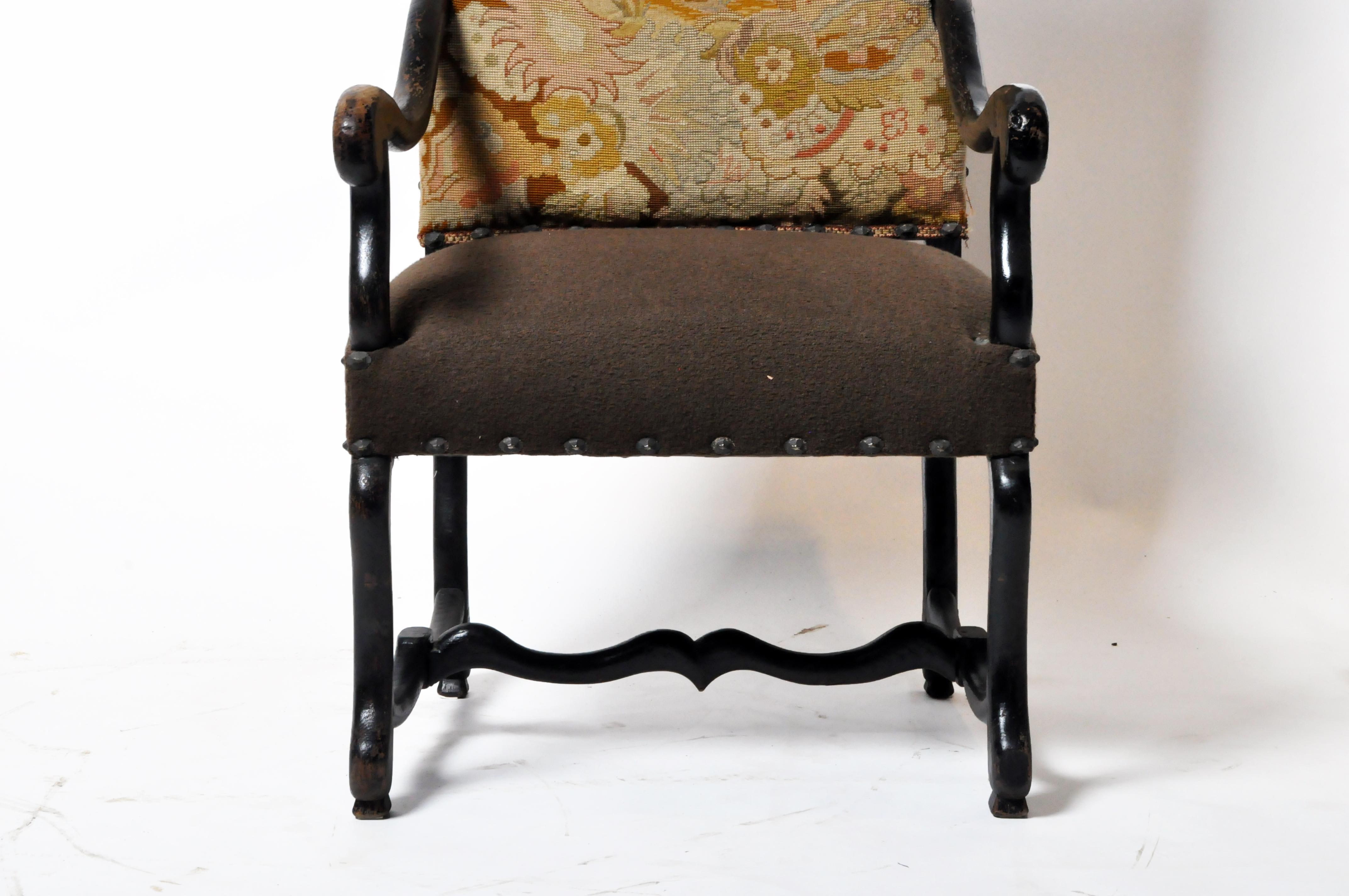 Louis XIII Style Arm Chair For Sale 1