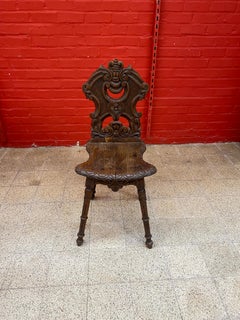 Louis XIII Style Chair in Solid Chair, circa 1900