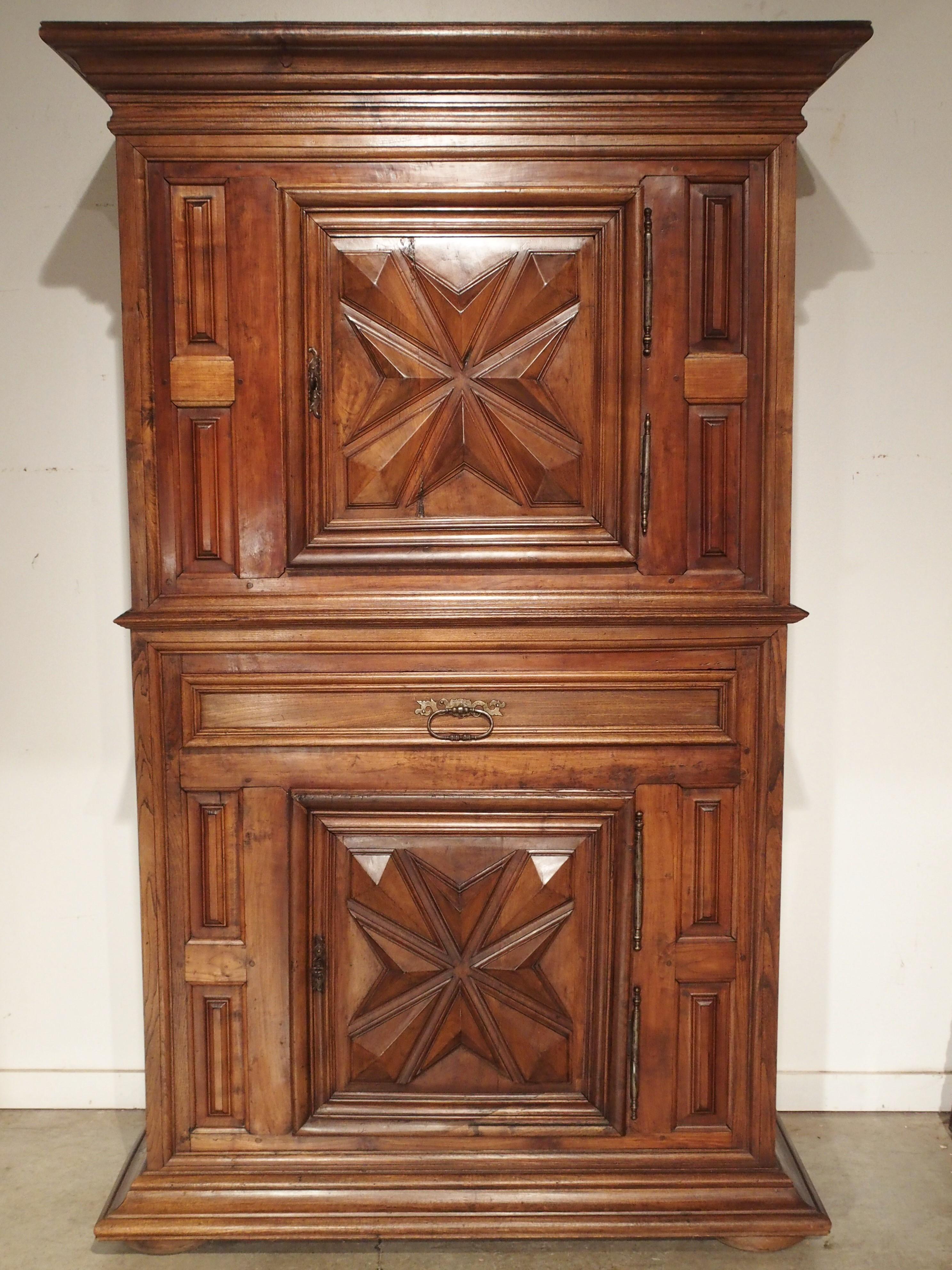Louis XIII Style Diamond Point Homme Debout Cabinet from France 9