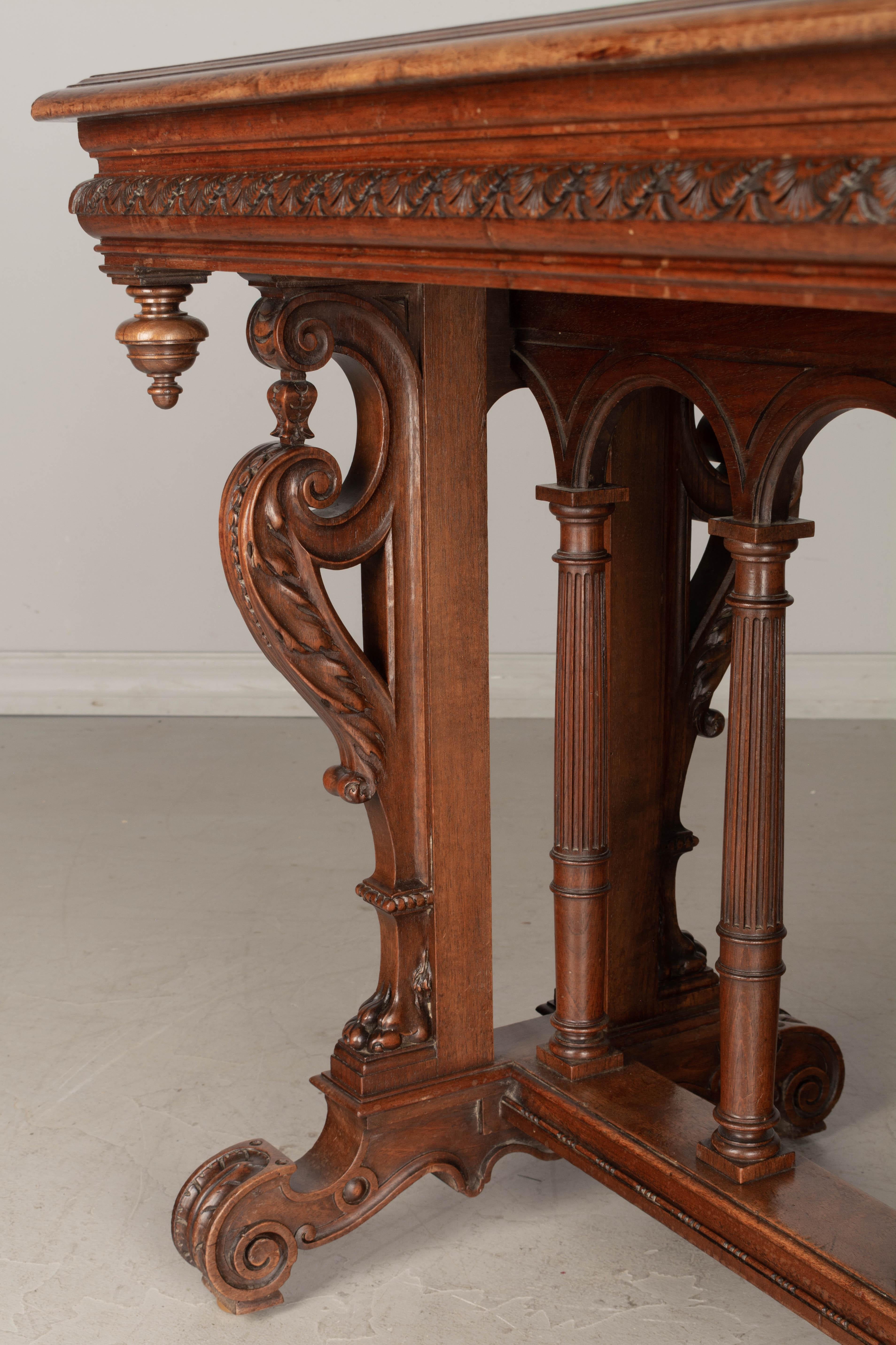 Louis XIII Style French Walnut Side Table For Sale 2