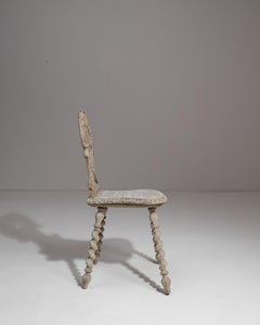 Sedia in rovere in stile Luigi XIII con gambe a spirale, Francia, primi anni del XX secolo