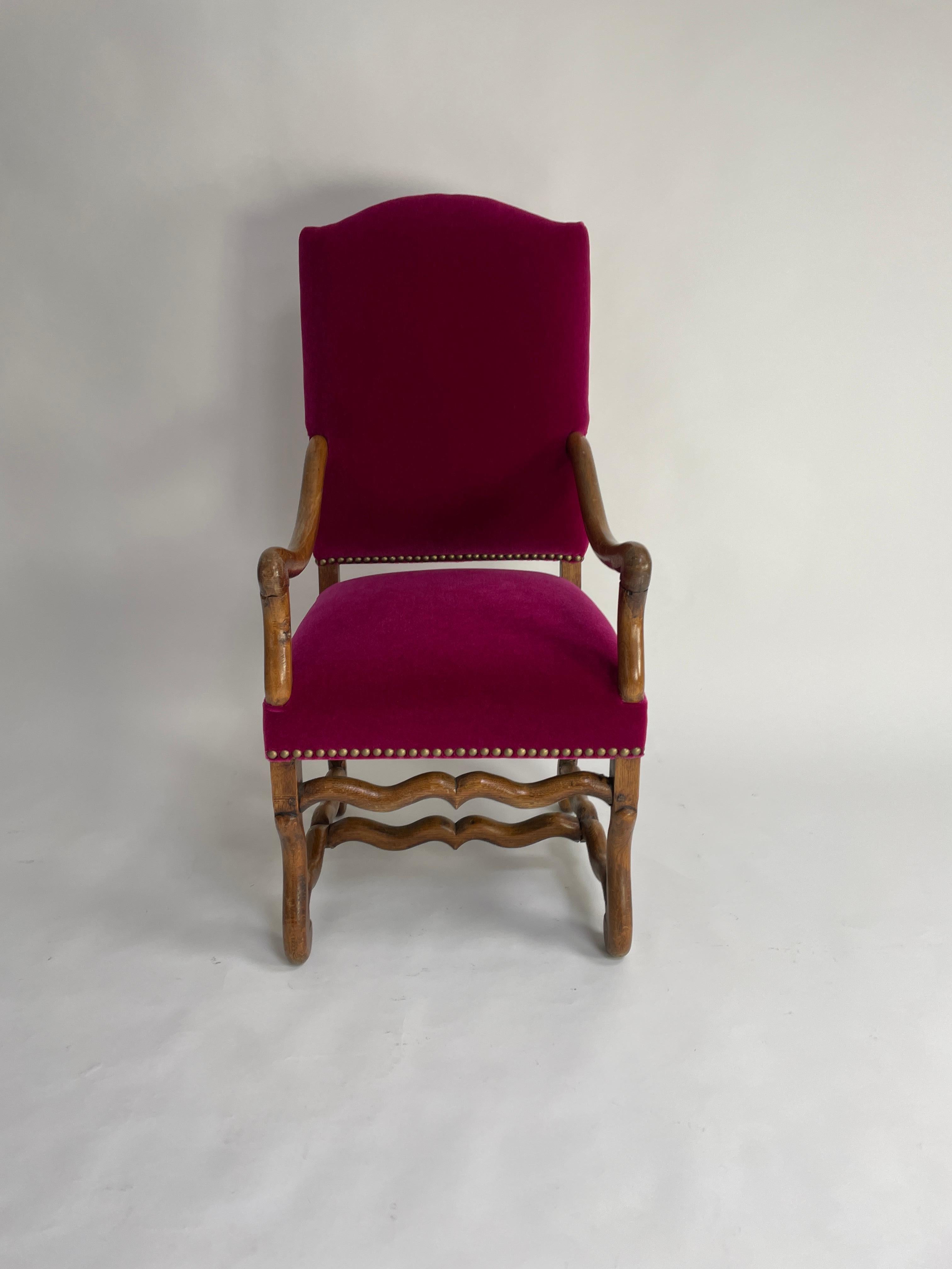 Louis XIII Style Os De Mouton Arm Chairs For Sale 1