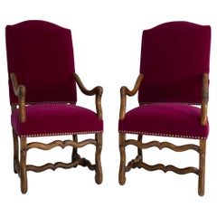 Louis XIII Style Os De Mouton Arm Chairs