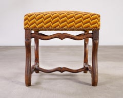 Louis XIII Stil Os de Mouton Oak Hocker Bank