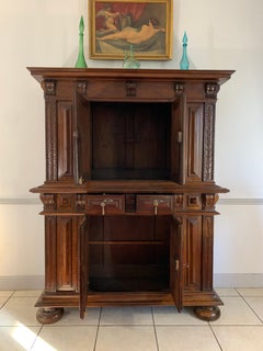 French Walnut Cabinet Early 17th Century